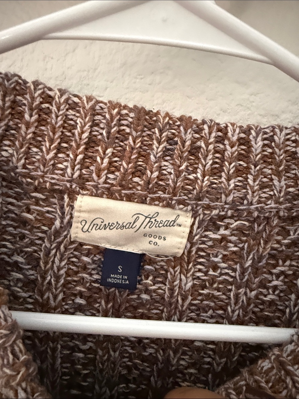 Universal Thread Marled Brown Ribbed Pullover Sweater - Picture 3 of 3